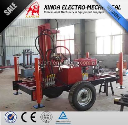 YZ50-150H হাইড্রোলিক ডিজেল ওয়াটার ওয়েল ড্রিলিং মেশিন অপশনাল হুইল / ক্রলার চ্যাসি 210 মি গভীর হোল ড্রিলিং রিগ ম্যাক্স 400 মিমি ব্যাসার্ধ পরিবর্তনশীল গতির জল ড্রিলিং সরঞ্জাম ফার্ম সেচ জন্য