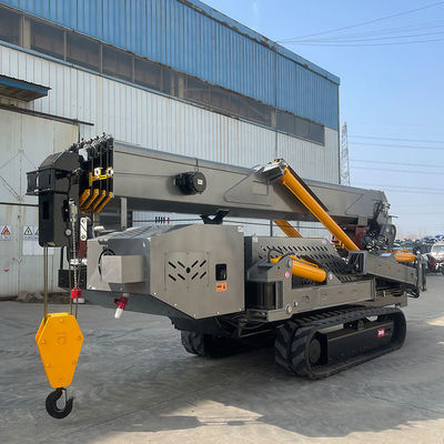 XDEM 10T 12T মিনি ক্রলার হাইড্রোলিক ক্রেন লিফ্ট টেলিস্কোপিক ডিজেল ট্র্যাক স্পাইডার ক্রেন
