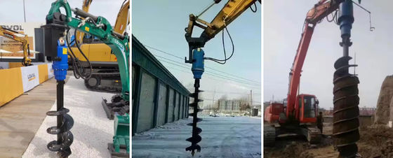 নতুন এক্সক্যাভেটর সংযুক্তি রোটারি ড্রিল আউজার ড্রিল স্ট্যান্ডার্ড ব্যাসার্ধ পাইকারি এক্সক্যাভেটর বাজারের জন্য