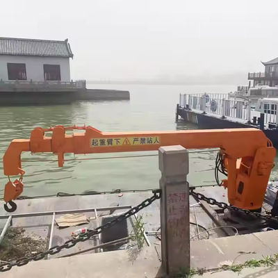 এক্সডিইএম ভাসমান ক্রেন টেলিস্কোপিক বুম স্থির জলবাহী ক্রেন জাহাজ এবং মাছ ধরার নৌকা থেকে Wharf জন্য