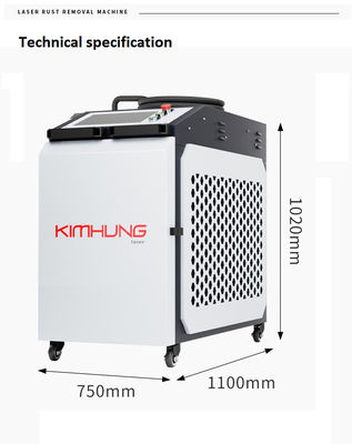 হাই স্পিড লেজার ক্লিনিং মেশিন 1500W 2000W এয়ার কুলিং স্টেইনলেস উপাদান ধাতু মরিচা তেল অক্সিডেশন স্তর অপসারণ