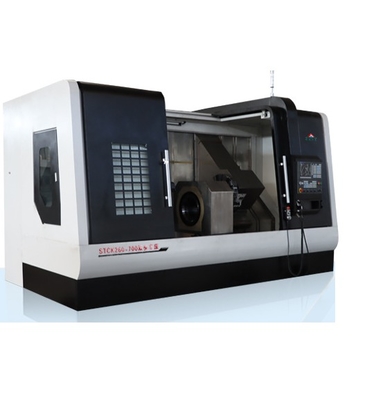 ডাবল স্পিন্ডেল CNC লেদ মেশিন ৫.৫ কিলোওয়াট বৈদ্যুতিক মোটর ৩৮০V