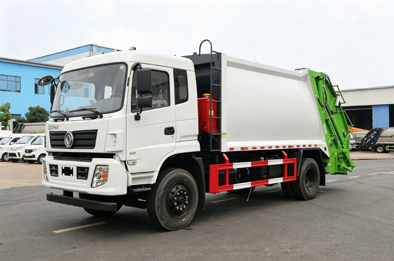 ১২ ঘনমিটার XDEM Dongfeng D9 রিয়ার লোডার বর্জ্য আবর্জনা কম্প্যাক্টর ট্রাক