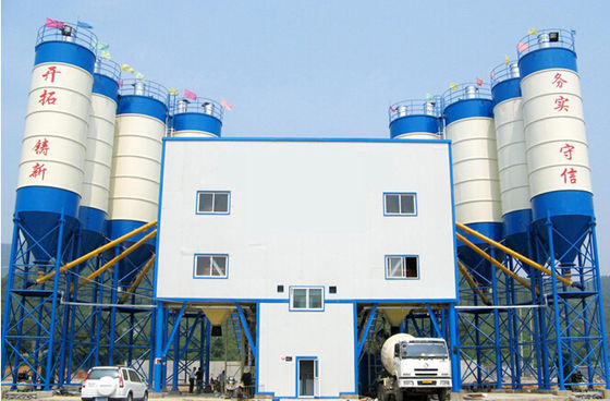 HZS180 205KW 180m3 / H মোবাইল কংক্রিট ব্যাচিং প্ল্যান্ট রোড নির্মাণ যন্ত্রপাতি Mach